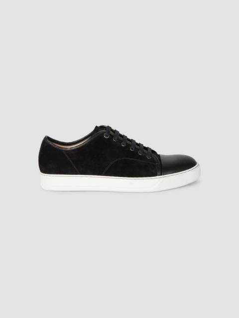 Lanvin Men's Suede Cap Toe Sneakers - Black