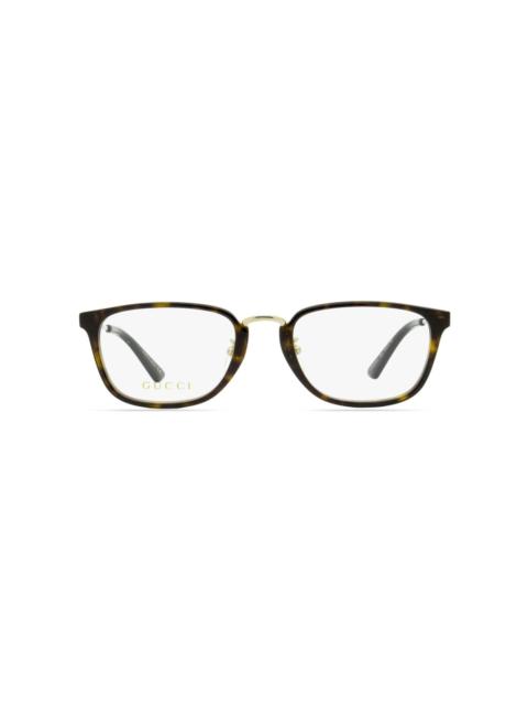 logo-print rectangle-frame glasses