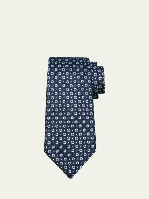 Men's Geometric Jacquard Silk Tie