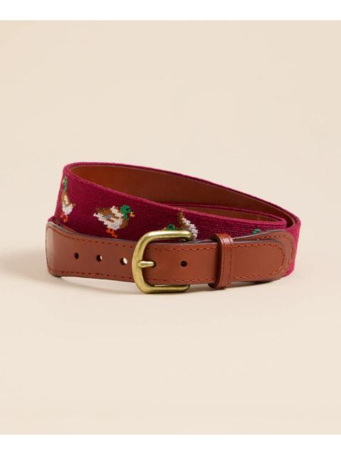 Brooks Brothers Smathers & Branson Needlepoint Mallard-Chicks Belt