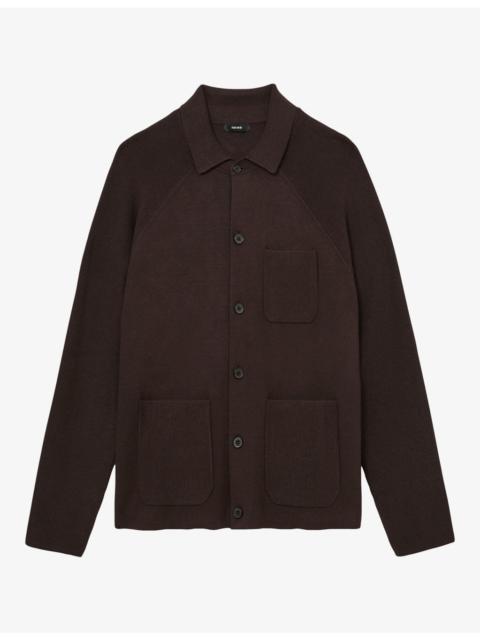 REISS Fitzwilliam Button-Through Knitted Cardigan