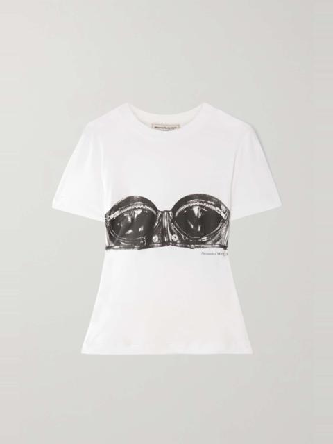 Alexander McQueen Printed cotton-jersey T-shirt