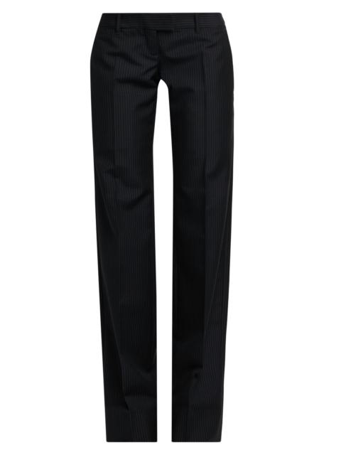 Alexander McQueen Women's Wool Crop Trousers - Midnight Blue