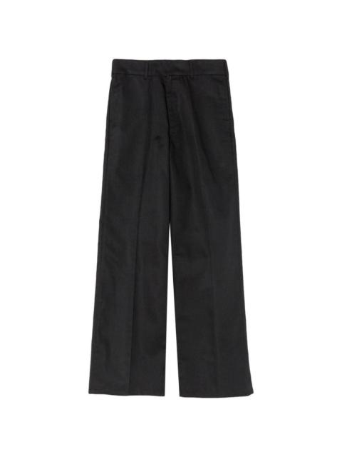 wide leg low-rise trousers