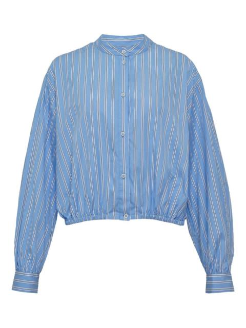 MSGM balloon-sleeve stripe-pattern shirt