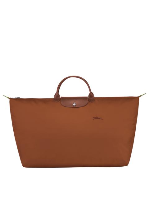 Le Pliage Green M Travel bag Cognac - Recycled canvas