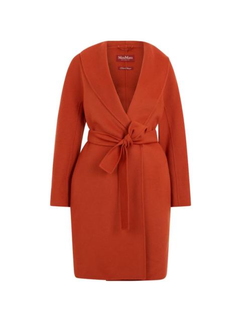 Max Mara Mstestremo belted shawl-collar coat