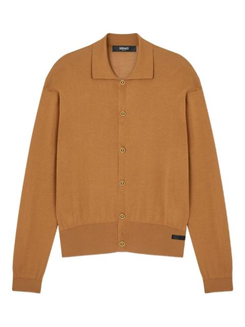 VERSACE button-front collared cardigan