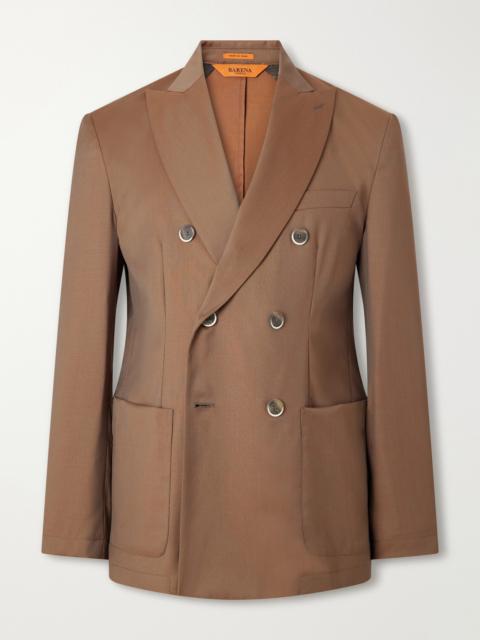 BARENA Double-Breasted Virgin Wool-Gabardine Suit Jacket