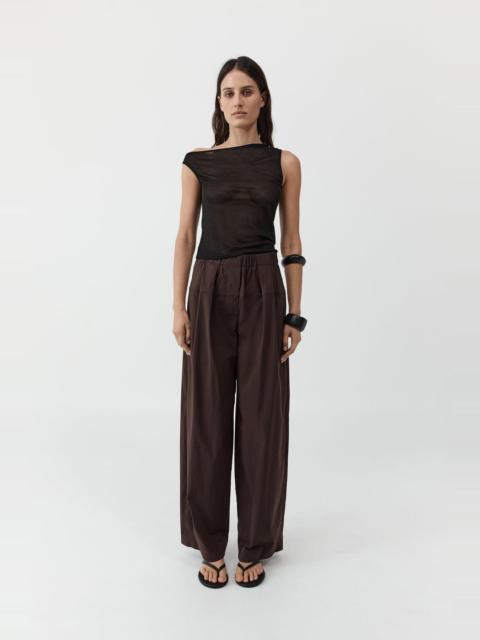 ST. AGNI Relaxed Pleat Pants - Bark