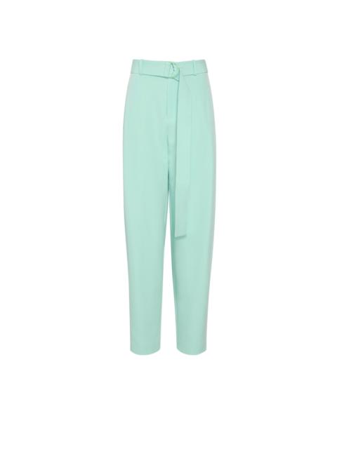 Matte Crepe Belted Trouser