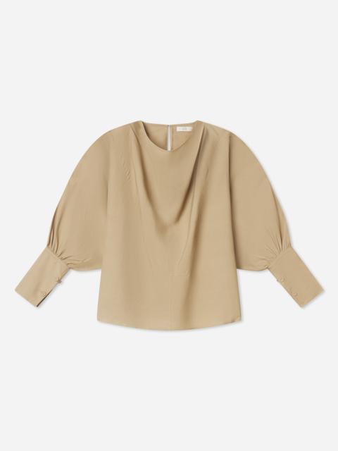 CO Draped Tunic Top in Viscose Silk