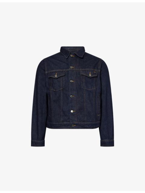 PERCIVAL Western Trucker Flap-Pocket Denim Jacket