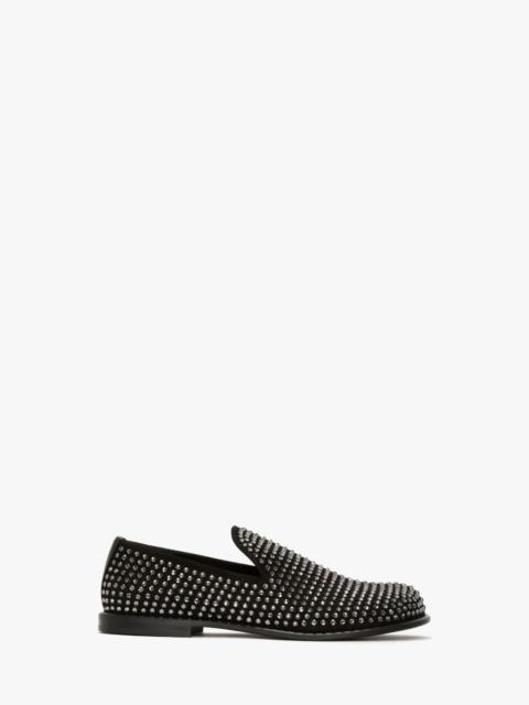JW Anderson SUEDE MOCCASIN LOAFERS  WITH CRYSTALS