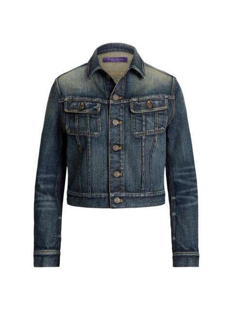 Ralph Lauren Women's Rigby Cropped Denim Trucker Jacket - Telluride Indigo