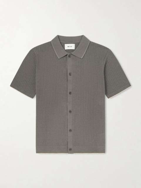 NN07 Nalo 60039 Open-Knit Cotton Shirt