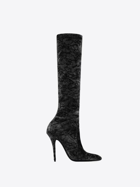 SAINT LAURENT talia boots in velvet