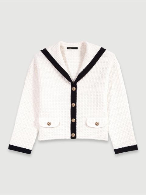 maje Contrast collar cardigan