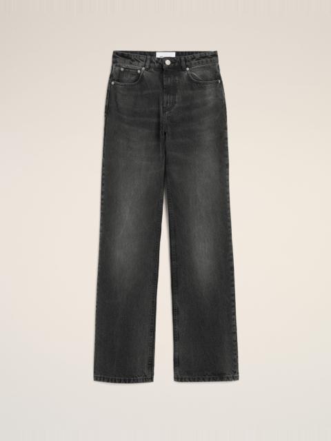AMI Paris BLACK COTTON LARGE FIT JEANS