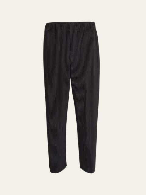 Men's Pleated Straight-Leg Pants