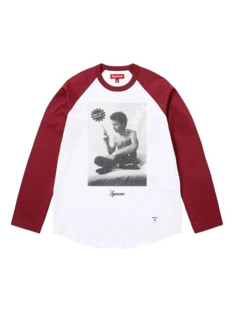 Supreme Supreme x Larry Clark FW26 Sequin Raglan L/S T-Shirt 'Burgundy' SUP-FW26-052-BGD