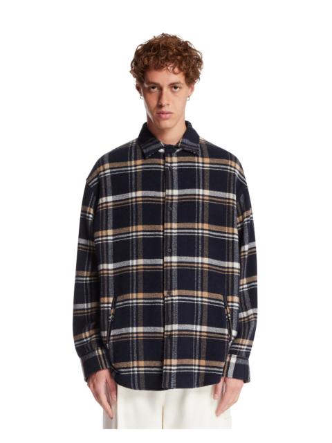 DARKPARK Blue Keanu Wool and Cashmere Shirt