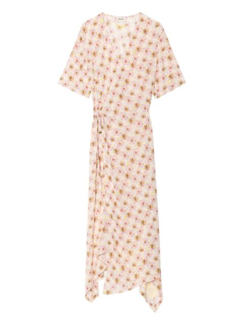 Zadig & Voltaire asymmetric floral midi dress
