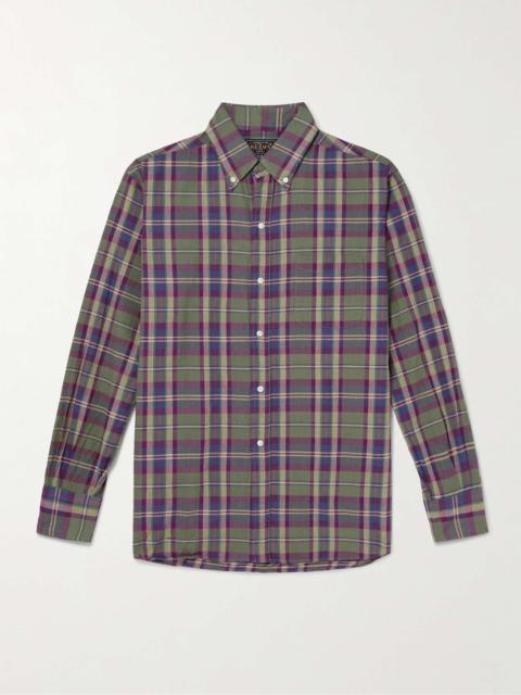 BEAMS PLUS Button-Down Collar Checked Cotton-Madras Shirt