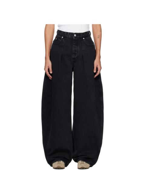 JACQUEMUS Black 'The Ovalo de-Nîmes denim' Jeans
