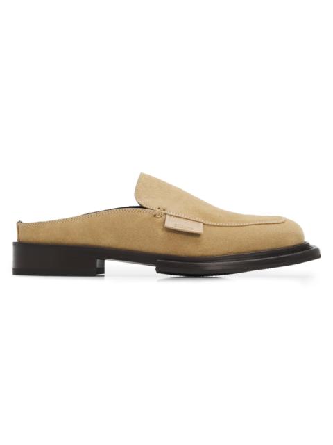 Moschino Men's Suede Loafer Mules - Beige