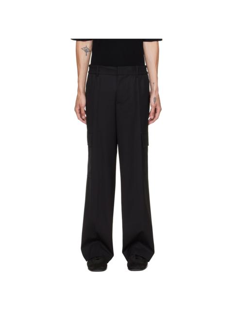 Helmut Lang Black Wool Utility Trousers