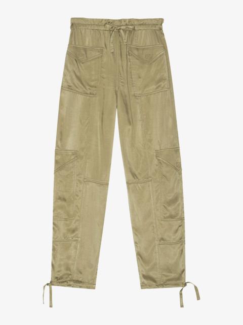 GANNI WASHED SATIN PANTS