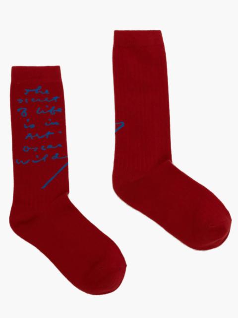 JW Anderson OSCAR WILDE CAPSULE: QUOTE ANKLE SOCKS