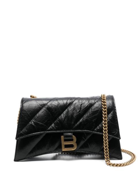 BALENCIAGA Crush Small Leather Shoulder Bag