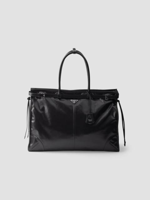 Prada Men's Bonnie Leather Tote Bag - Black