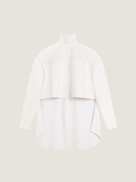 Givenchy BACK-TO-FRONT TIE-UP SHIRT IN NAPPA LEATHER