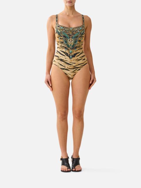 CAMILLA UNDERWIRE SQUARE NECK ONE PIECE W SCOOP BACK A WINK TO THE WILD