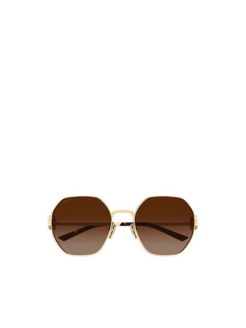 GUCCI interlocking G geometric-frame sunglasses