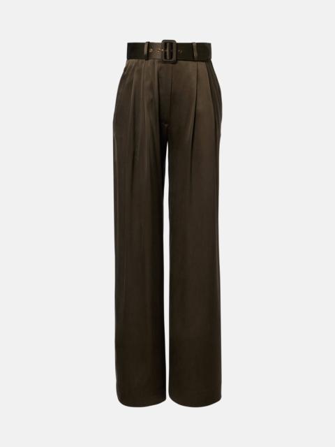Zimmermann Belted silk wide-leg pants