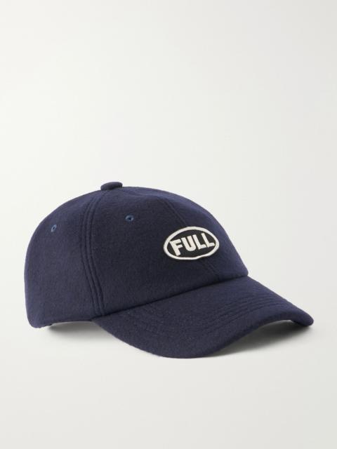 FULLCOUNT Logo-Appliquéd Wool-Blend Cap Navy