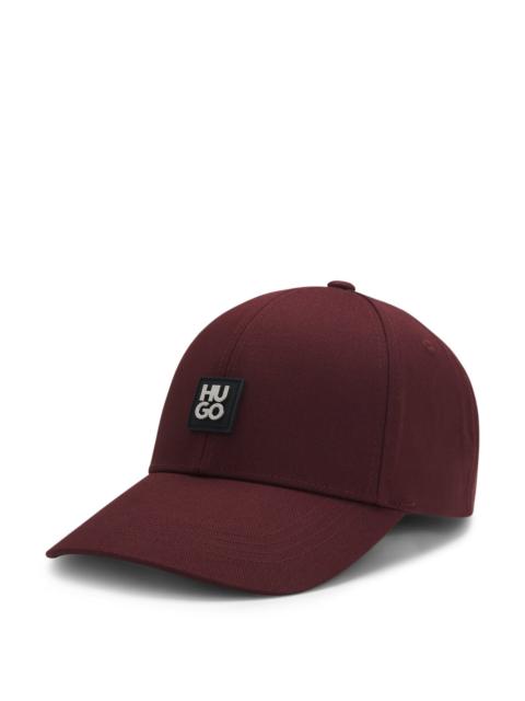 HUGO COTTON-TWILL CAP WITH STACKED LOGO