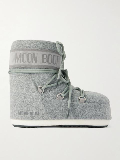 MOON BOOT Icon Low felt and suede snow boots Gray