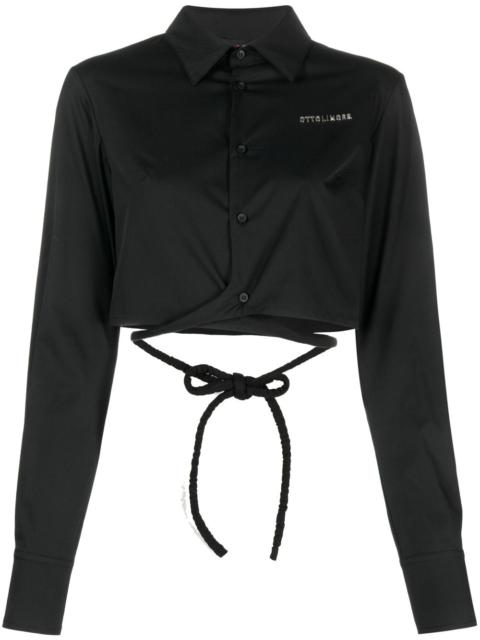 OTTOLINGER logo-lettering cropped shirt