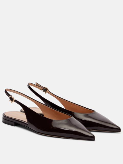 Gianvito Rossi Robbie leather slingback flats