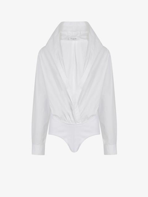 HOODED BODY SHIRT IN COTTON POPLIN