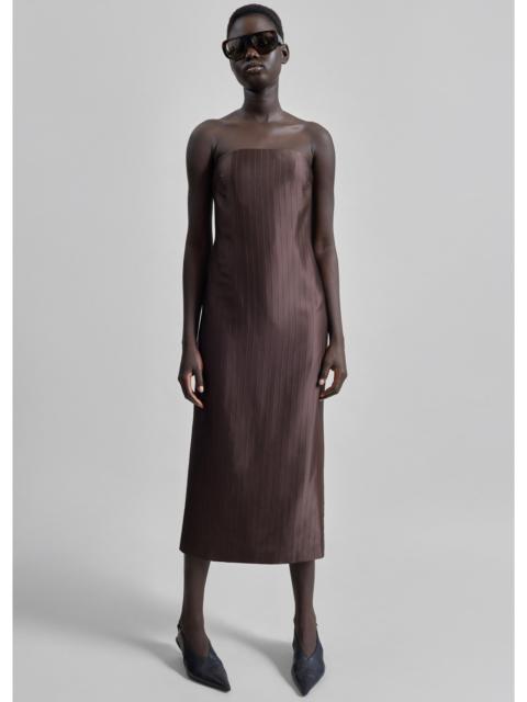 Loulou de Saison Loulou de Saison Giulia Bustier Dress - Dark Brown