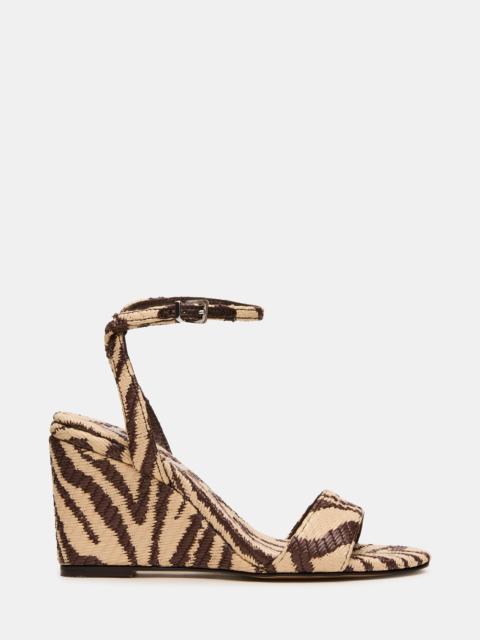 STEVE MADDEN MYKA ZEBRA RAFFIA