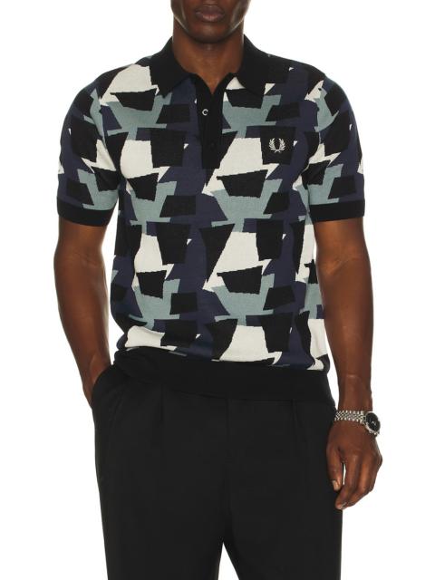 Fred Perry Fragment Jacquard Knit Polo Shirt