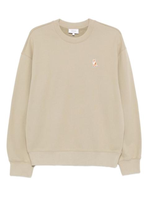 Maison Kitsuné logo-embroidered cotton sweatshirt
