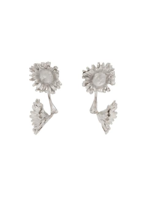 Marni Silver Metal Daisy Earrings